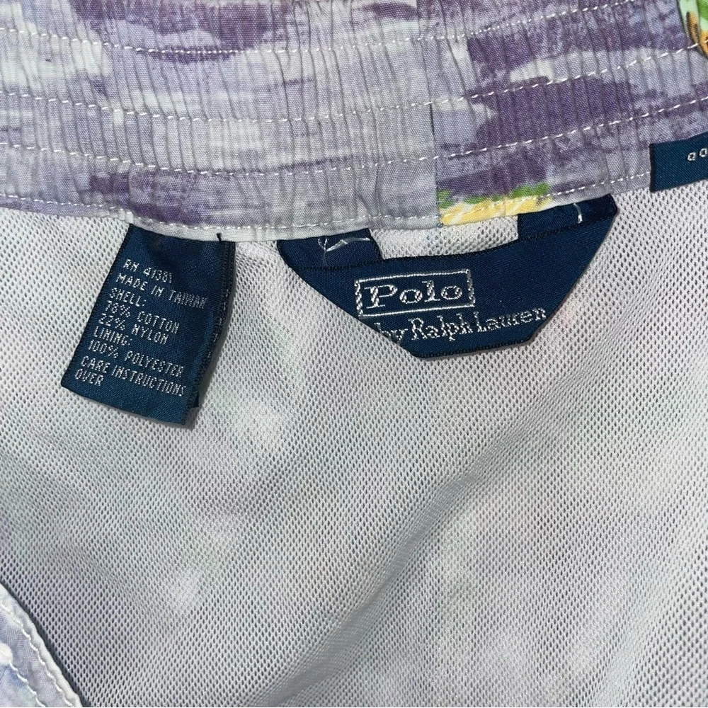 Polo Ralph Lauren Mens Swim Trunks Board Shorts Palm Tree Beach Hawaiian Surfer - Picture 4 of 12